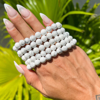 Howlite Bead Bracelet (8mm) - Image 4