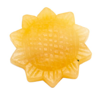 Orange Calcite Sunflower Carving (50mm)