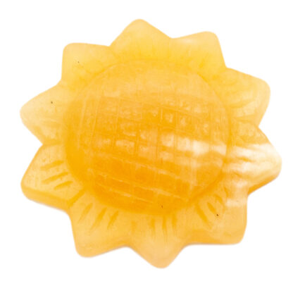 Orange Calcite Sunflower Carving (50mm) - Image 2