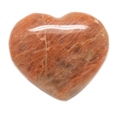 Peach Moonstone Heart (20-30mm) - Image 2