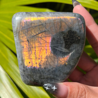 Labradorite Orange Flash Polished Freeform