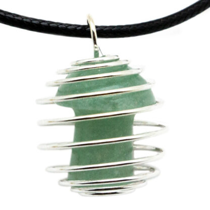 Green Aventurine Mushroom Caged Pendant (20mm)