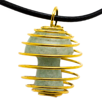 Green Aventurine Mushroom Caged Pendant (20mm) - Image 3