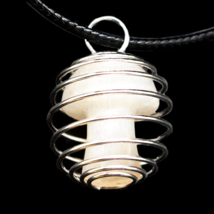 Clear Quartz Mushroom Caged Pendant (20mm)