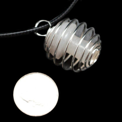 Clear Quartz Mushroom Caged Pendant (20mm) - Image 2