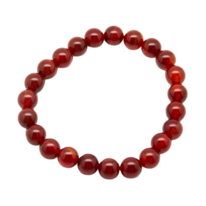 Carnelian Bead Bracelet (8mm) - Image 2