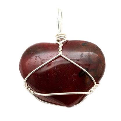 Carnelian Heart Wire Wrapped Pendant - Image 2