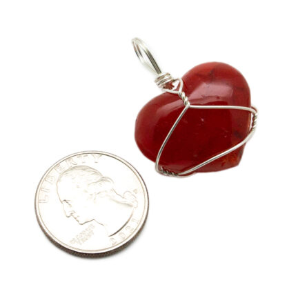 Carnelian Heart Wire Wrapped Pendant - Image 4