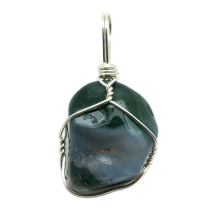 Moss Agate Wire Wrapped Pendant - Image 4