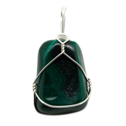 Malachite Wire Wrapped Pendant - Image 2