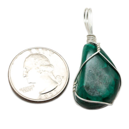 Malachite Wire Wrapped Pendant - Image 4