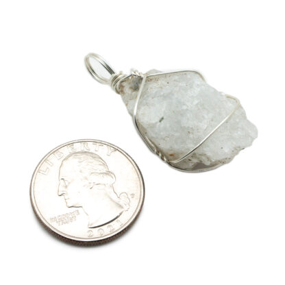 Rainbow Moonstone Rough Wire Wrapped Pendant - Image 3