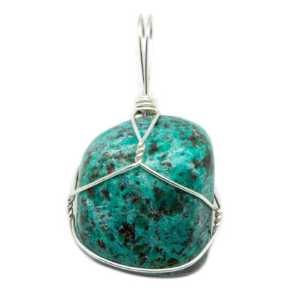 Chrysocolla Wire Wrapped Pendant - Image 2