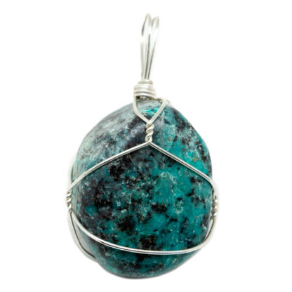 Chrysocolla Wire Wrapped Pendant - Image 3