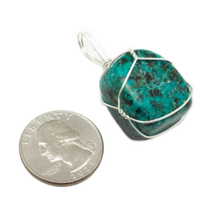 Chrysocolla Wire Wrapped Pendant - Image 4