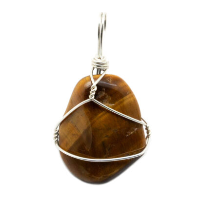 Tiger's Eye Wire Wrapped Pendant - Image 2