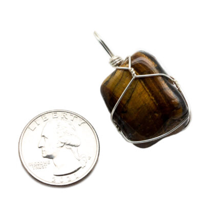 Tiger's Eye Wire Wrapped Pendant - Image 3