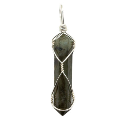 Labradorite Double Terminated Wire Wrapped Pendant