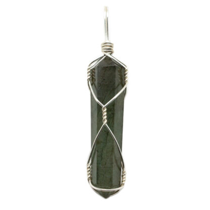 Labradorite Double Terminated Wire Wrapped Pendant - Image 2