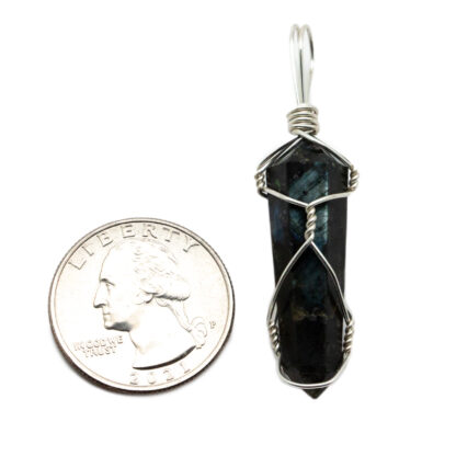 Labradorite Double Terminated Wire Wrapped Pendant - Image 3