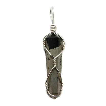 Pyrite Double Terminated Wire Wrapped Pendant - Image 2