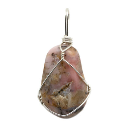 Pink Opal Wire Wrapped Pendant - Image 2