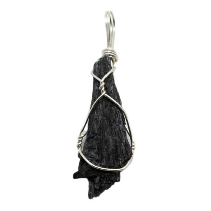 Black Kyanite Wire Wrapped Pendant