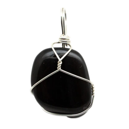 Black Obsidian Wire Wrapped Pendant