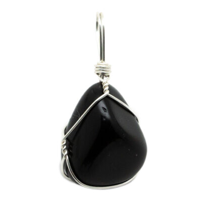 Black Obsidian Wire Wrapped Pendant - Image 2