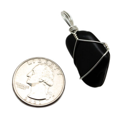 Black Obsidian Wire Wrapped Pendant - Image 3