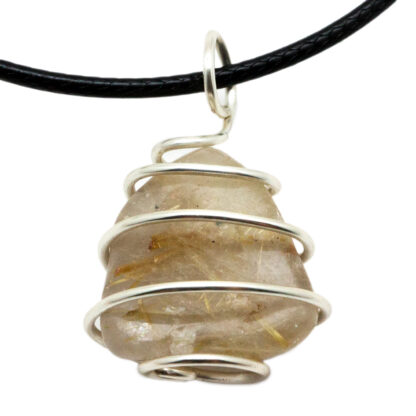 Rutilated Quartz Vortex Pendant (1 inch)