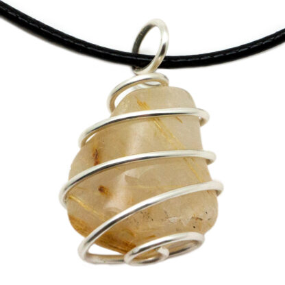 Rutilated Quartz Vortex Pendant (1 inch) - Image 3