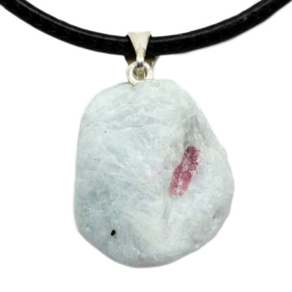 Pink Tourmaline Tumbled Pendant (20mm)