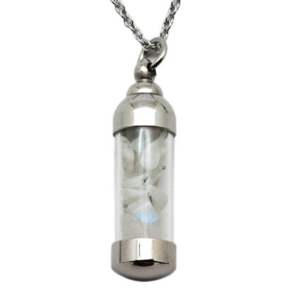 Rainbow Moonstone Vial Pendant - Image 2