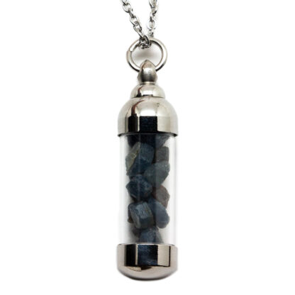 Blue Sapphire Vial Pendant - Image 3