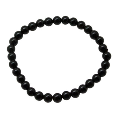 Black Obsidian Bead Bracelet (6mm)