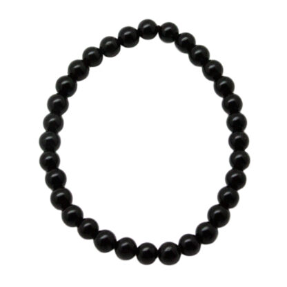 Black Obsidian Bead Bracelet (6mm) - Image 2