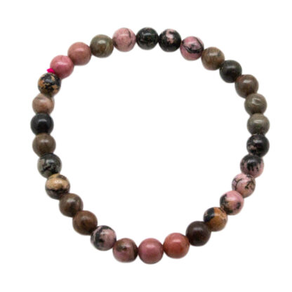 Rhodonite Bead Bracelet (6mm)