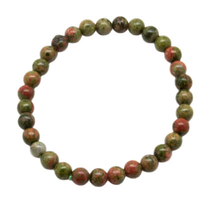 Unakite Bead Bracelet (6mm) - Image 2