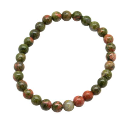 Unakite Bead Bracelet (6mm) - Image 3