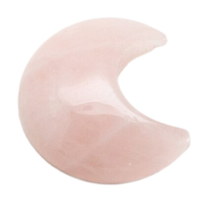 Rose Quartz Moon Cabochon (35mm) - Image 2