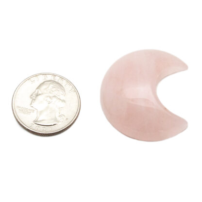 Rose Quartz Moon Cabochon (35mm) - Image 4