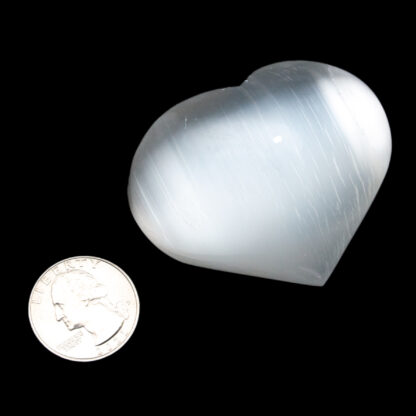 Selenite "Satin Spar" Heart (45mm) - Image 4