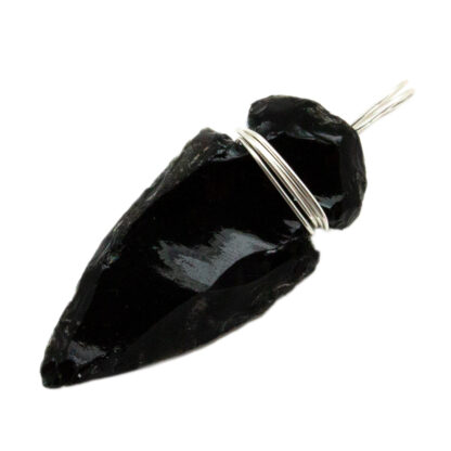 Black Obsidian Arrowhead Pendant (1.5") - Image 2