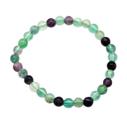 Rainbow Fluorite Bead Bracelet (6mm)