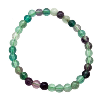 Rainbow Fluorite Bead Bracelet (6mm) - Image 2