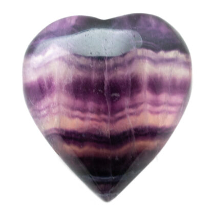 Purple Banded Fluorite Heart