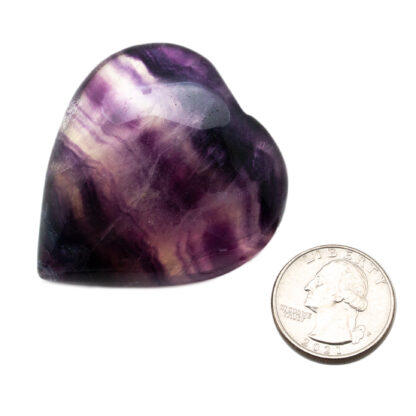 Purple Banded Fluorite Heart - Image 3