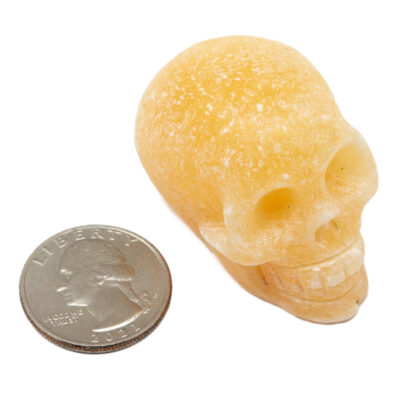 Yellow Calcite Skull (2") - Image 4