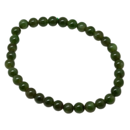 Nephrite Jade Bead Bracelet (6mm)